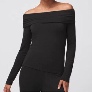White House Black Market Forme™ Stretch Off-the-Shoulder LS Knit Top Size XS NWT